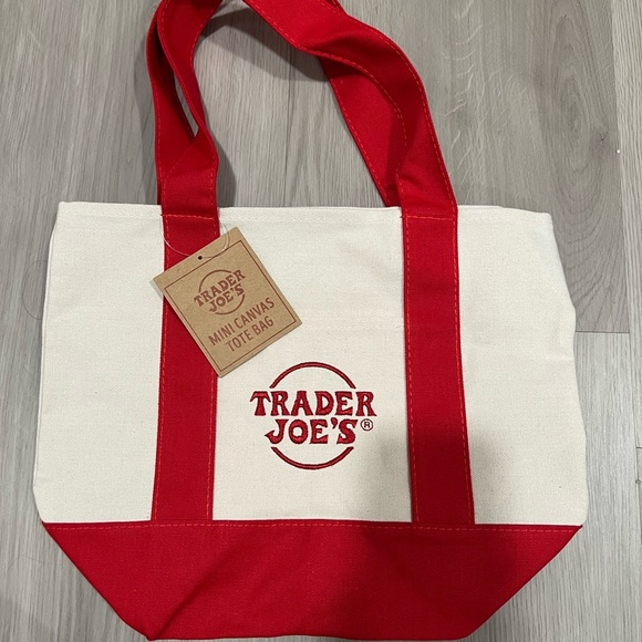 Trader Joe’s mini canvas bag red - Picture 1 of 2